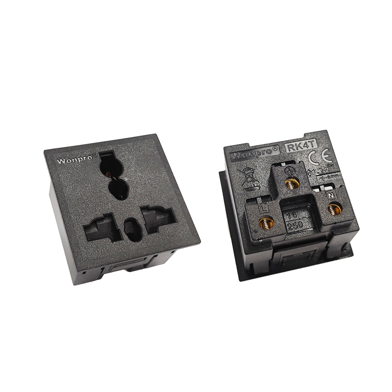 Panel mount universal power strip socket